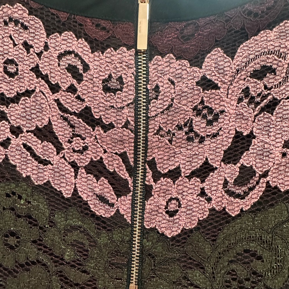 Elegant Ted Baker Lace Women Top - Pink Maroon and Green - Picture 3 of 4